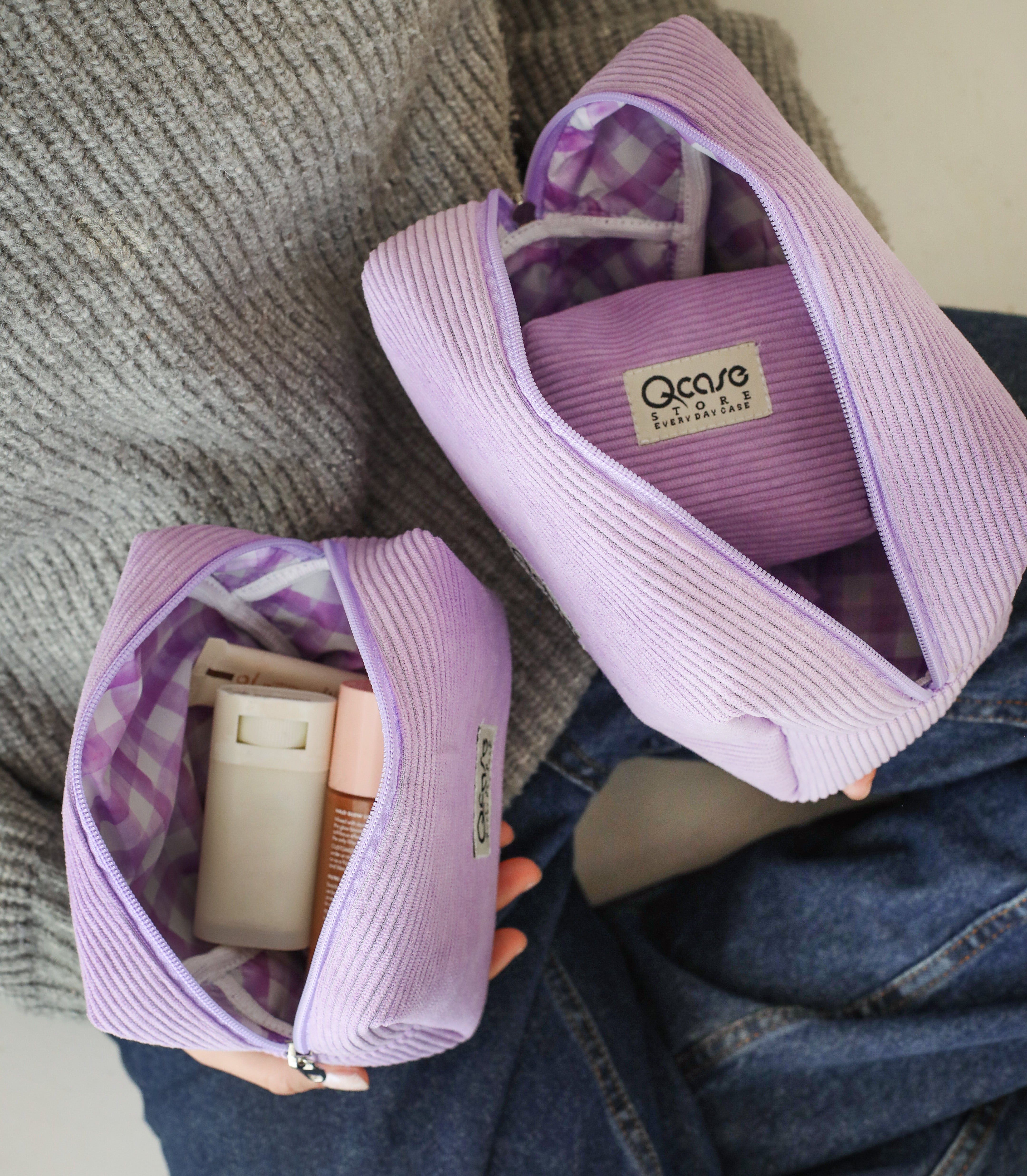 Lilac Velvet Pouch