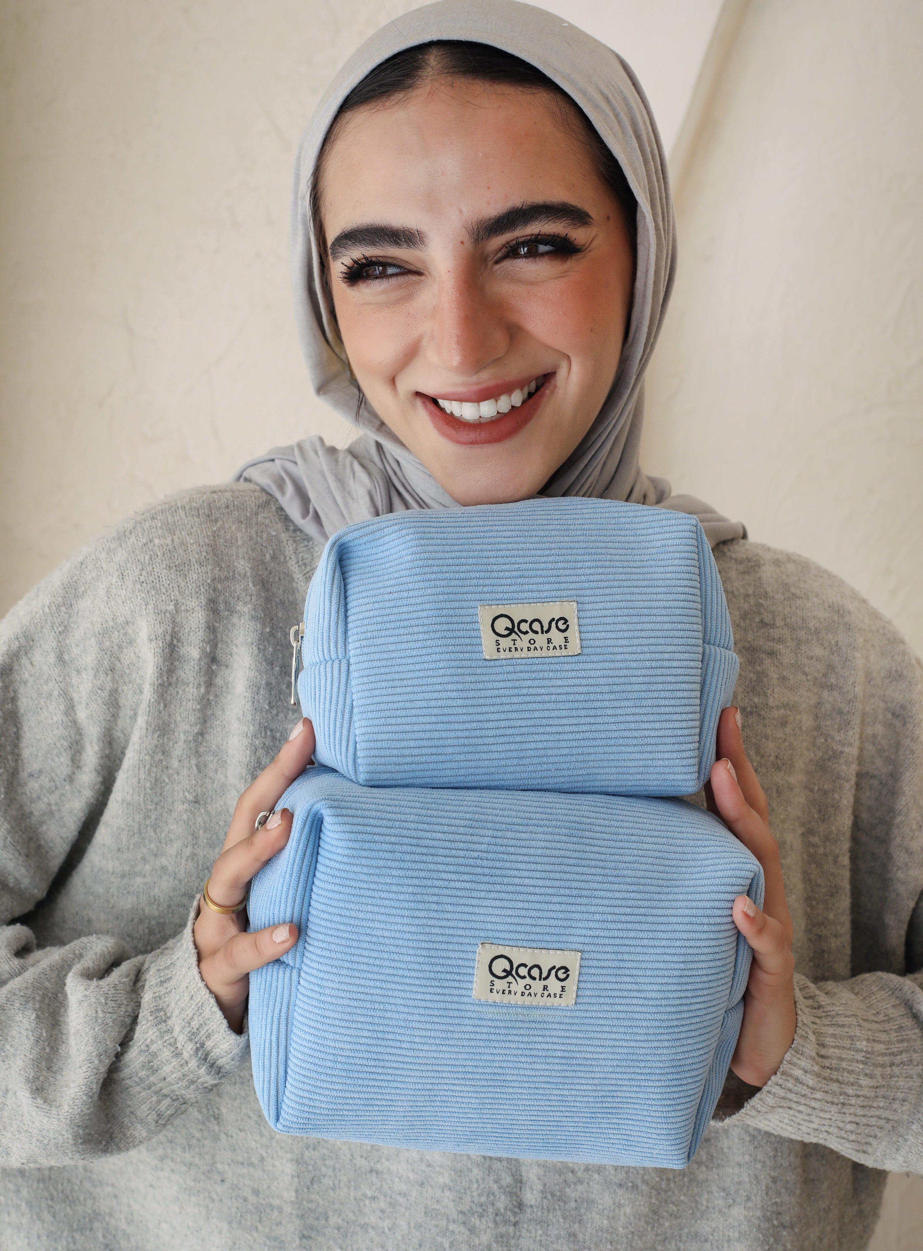 Sky Velvet Pouch