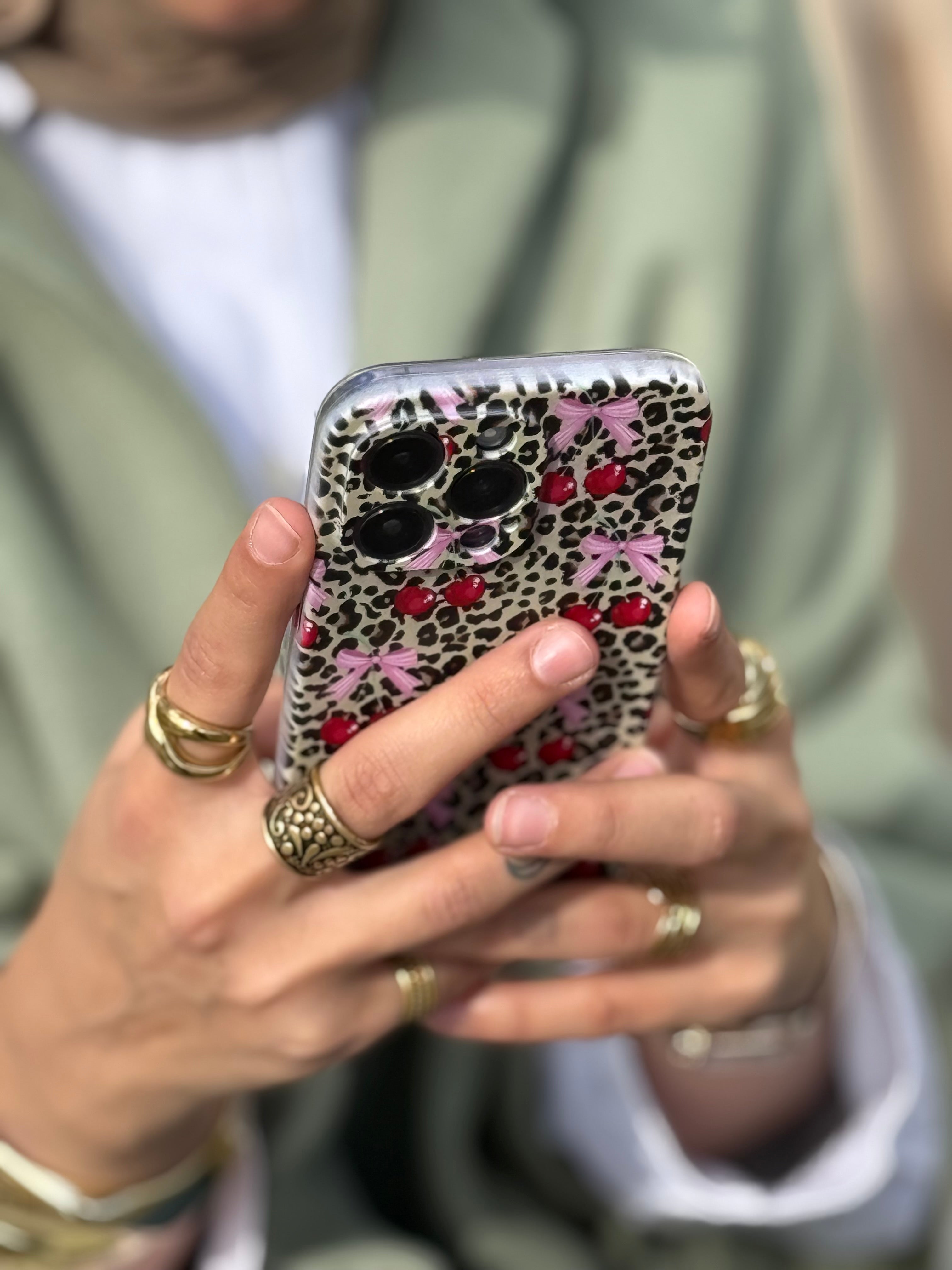 Cherry leopard Case