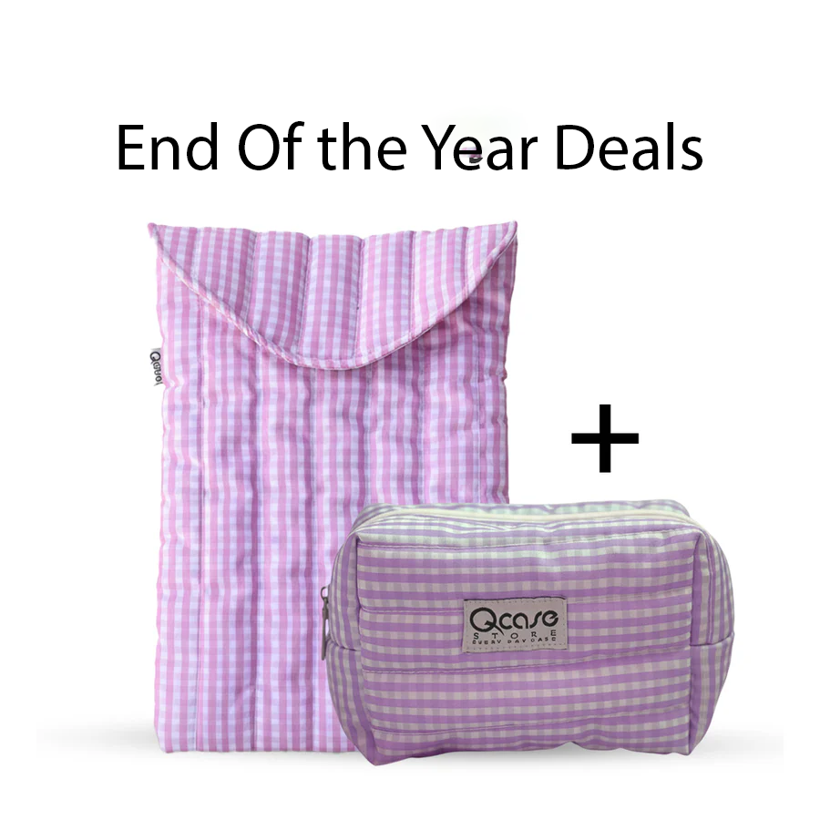 Pink Gingham Puffy Duo