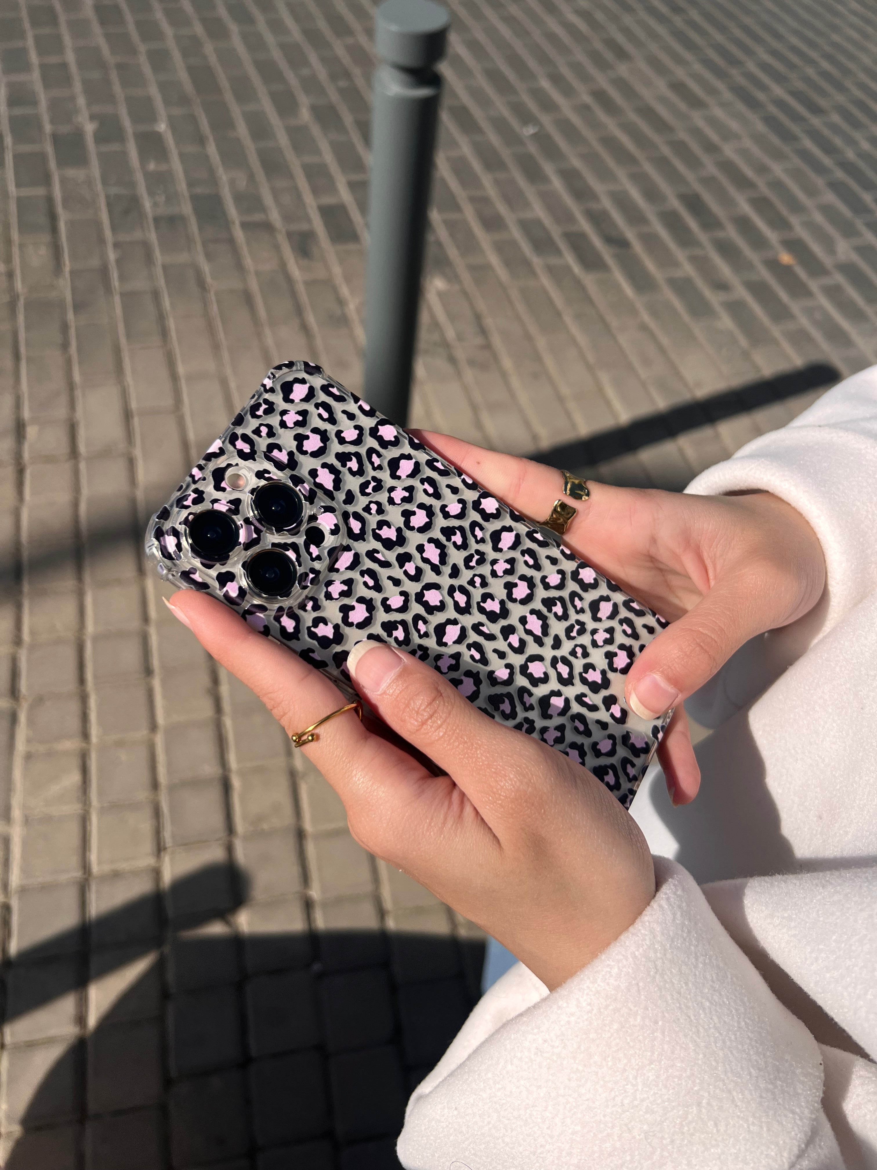 Pink Leopard Clear Phone Cover