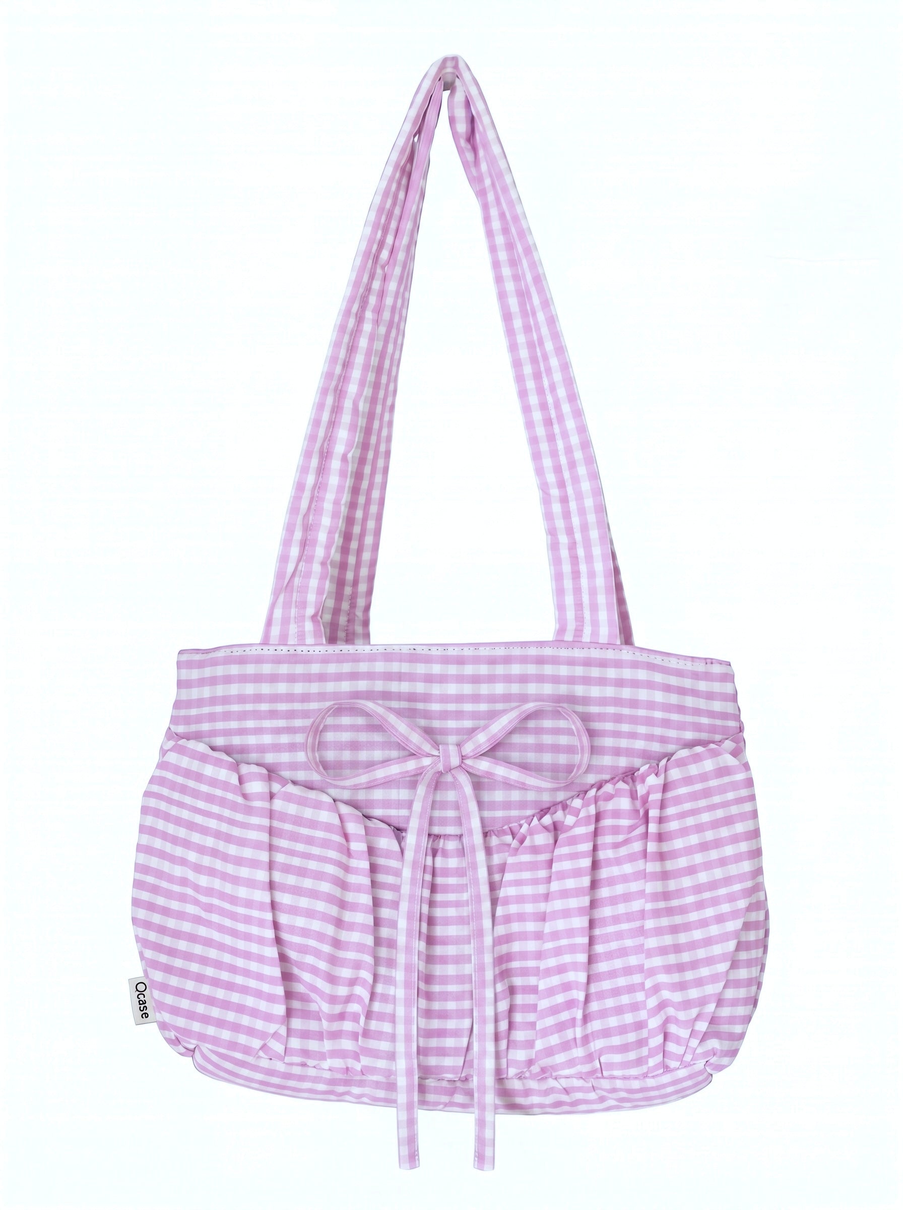 Ruffle Tote — Pink Gingham