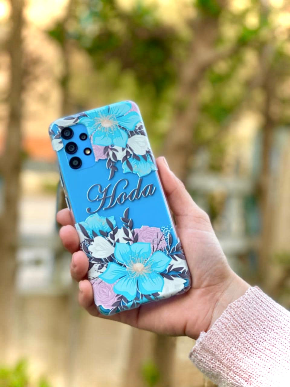 floral customized name design