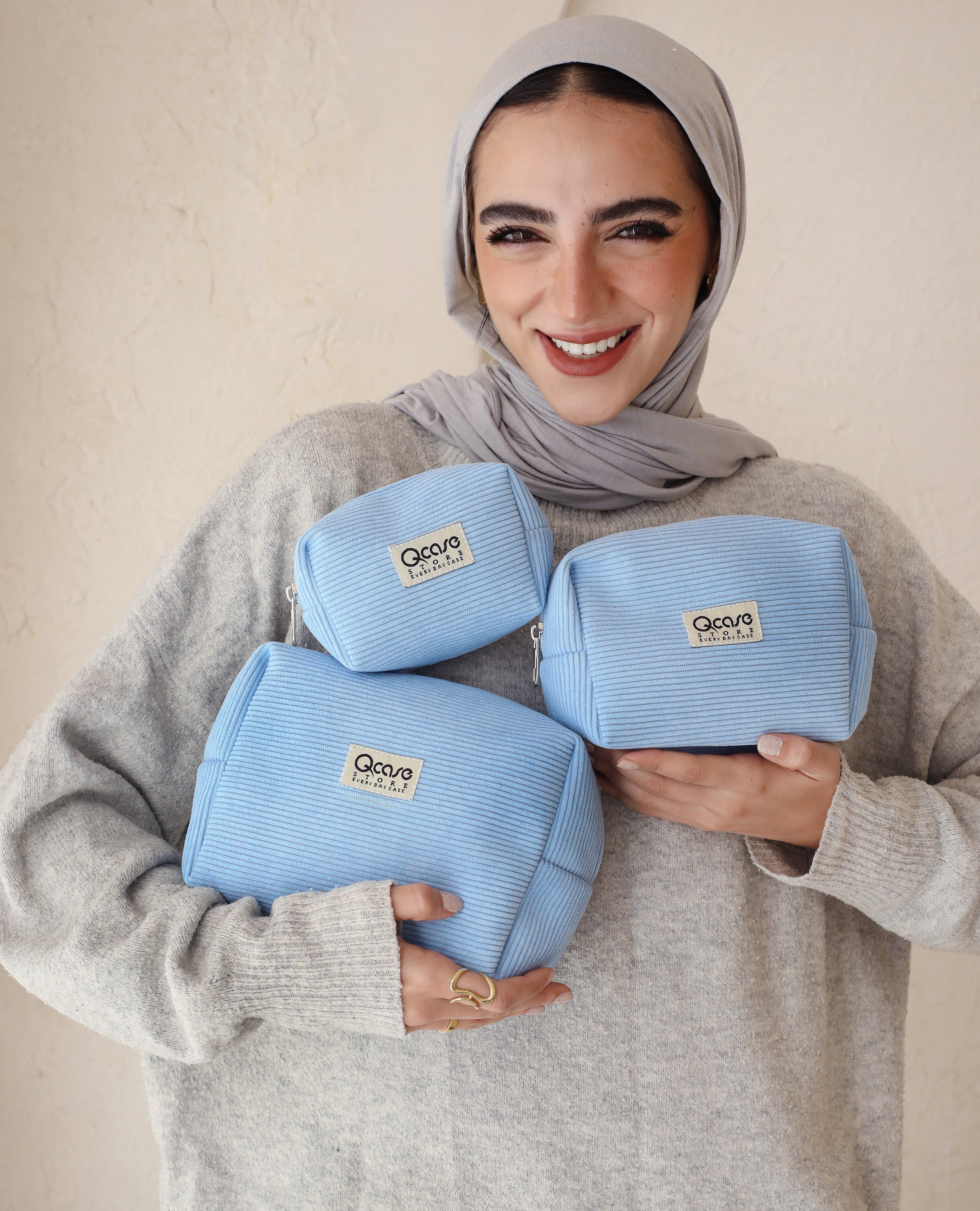 Sky Velvet Pouch