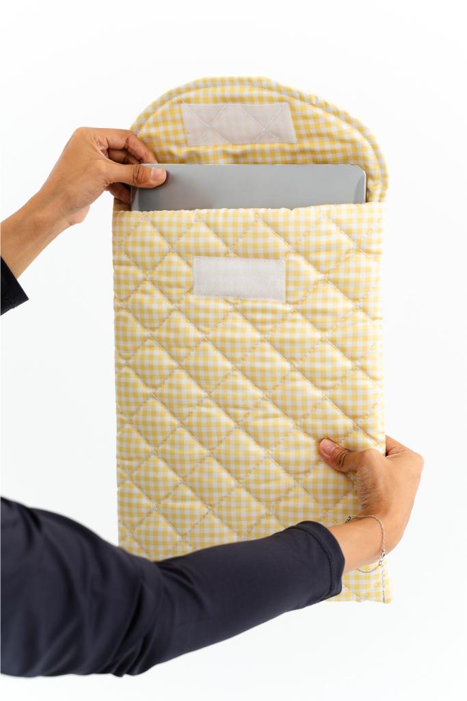 Yellow GinghamPuffy Sleeve