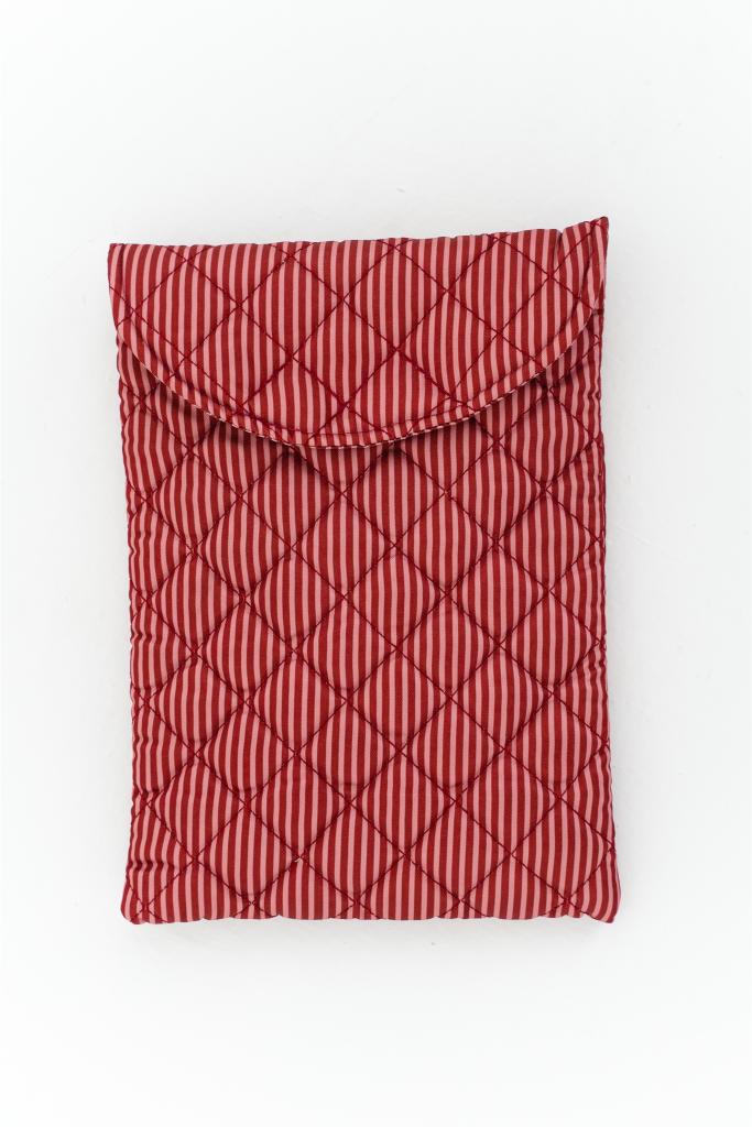 Red Striped Puffy Sleeve