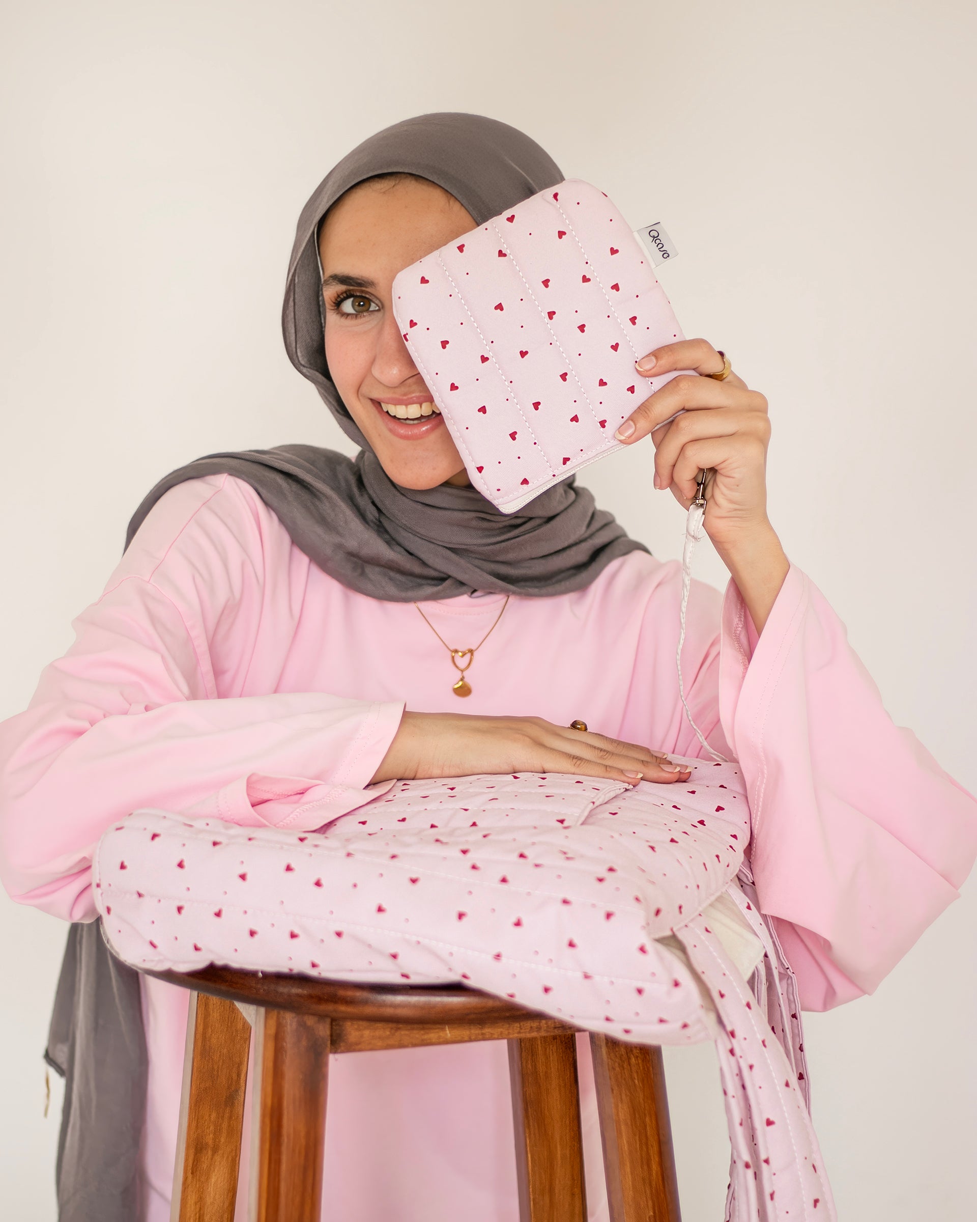 Puff Tote — Blush Hearts