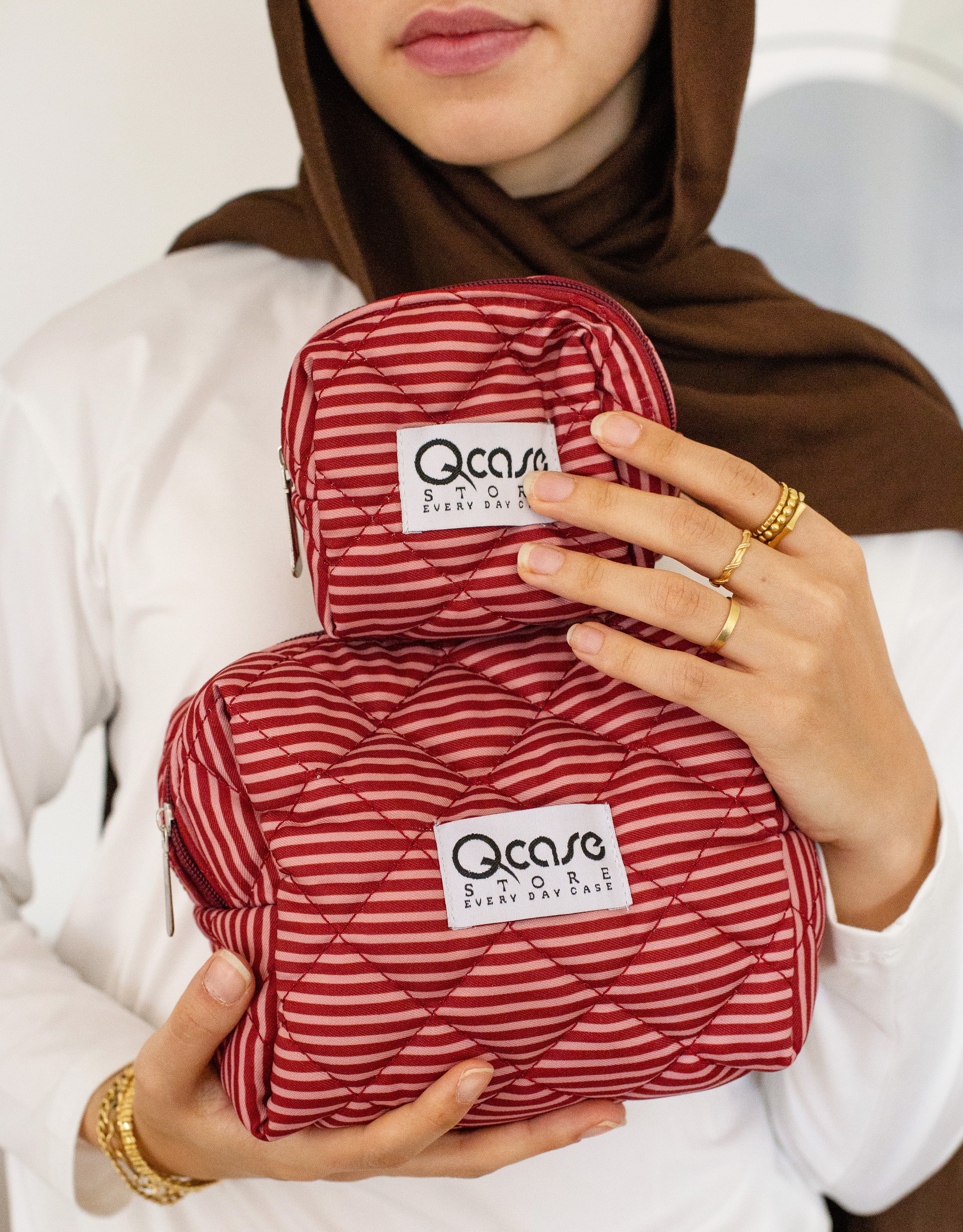 Red Stripes Pouch