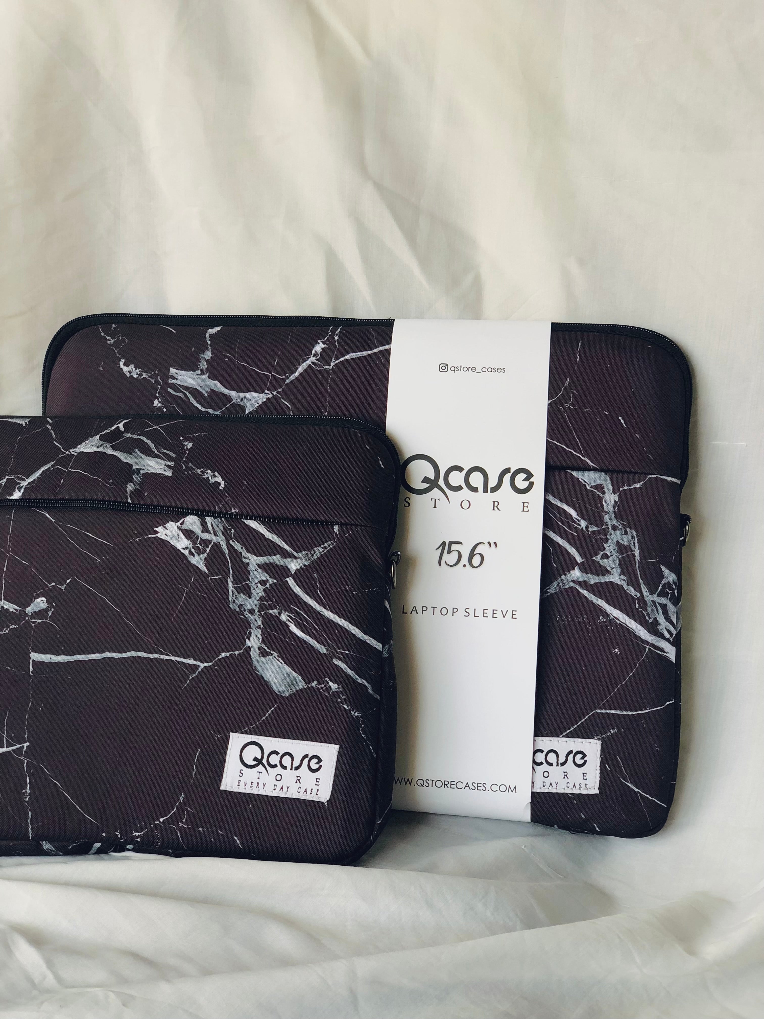 Black Marble Laptop Sleeve