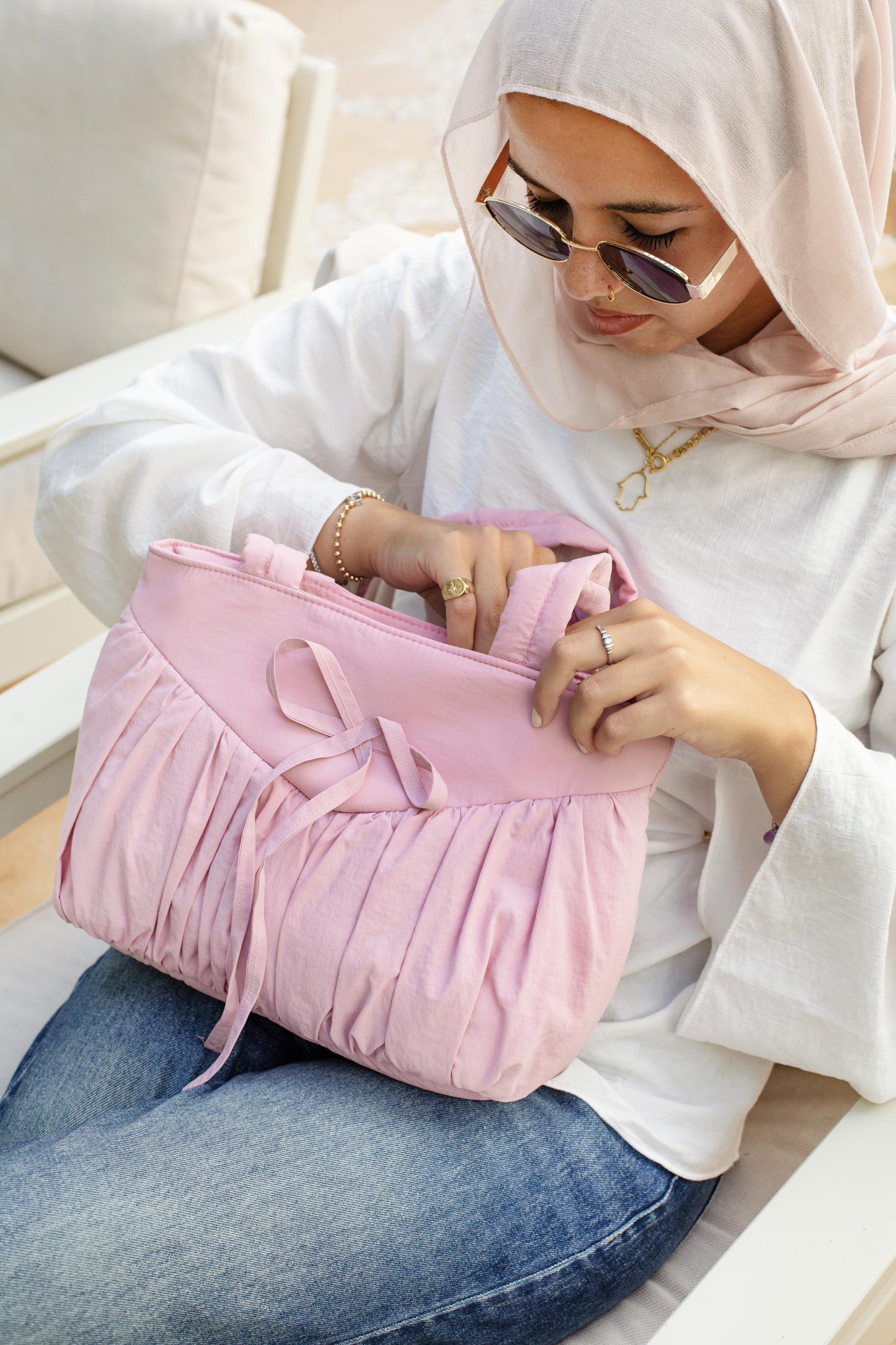 Ruffle Tote — Rosé