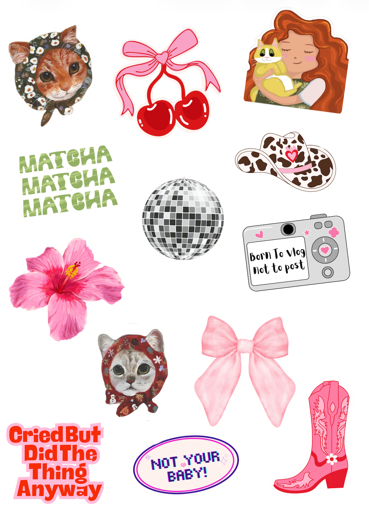 3 mystery stickers